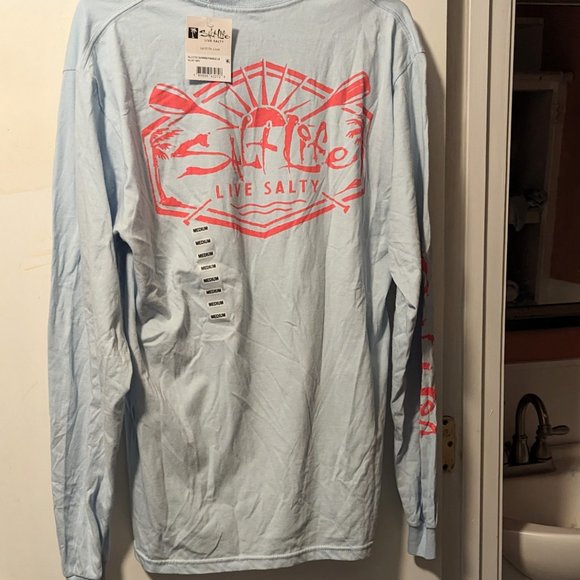 Salt Life Sunrise Paddle L/S Unisex Tee Medium - Picture 2 of 2